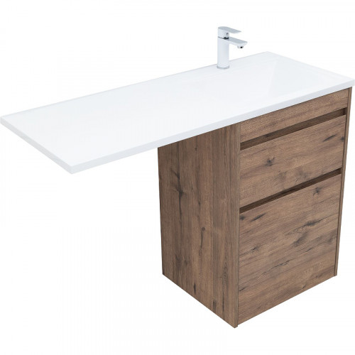 Тумба с раковиной Aquanet Токио 120 R 335588 Дуб веллингтон МДФ / ЛДСП