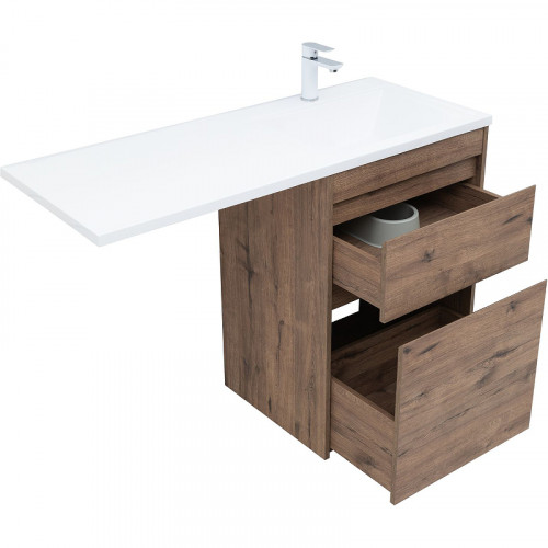 Тумба с раковиной Aquanet Токио 120 R 335588 Дуб веллингтон МДФ / ЛДСП