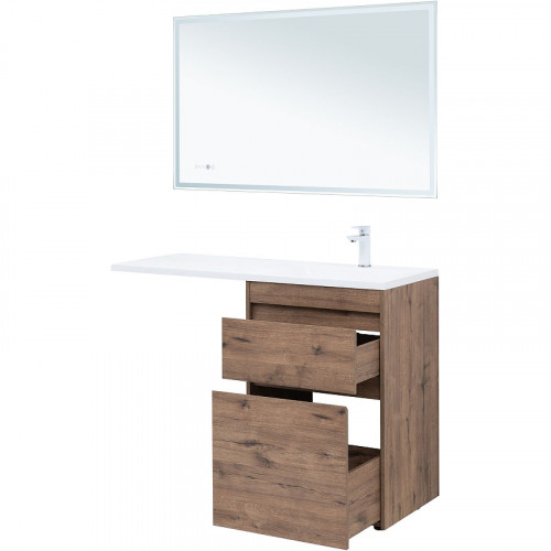 Тумба с раковиной Aquanet Токио 120 R 335588 Дуб веллингтон МДФ / ЛДСП