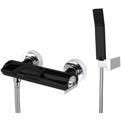 Смеситель для ванны Webert Wolo WO850101564 Черный матовый на стену