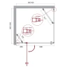 Душевой уголок BelBagno Etna 90х100 ETNA-AH-12-90/100-C-Cr профиль Хром стекло прозрачное