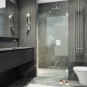Душевая дверь Maybah Glass MGD-509-4 905x1950 на петлях Хром глянцевый стекло прозрачное
