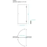 Душевая дверь Maybah Glass MGD-509-4 905x1950 на петлях Хром глянцевый стекло прозрачное