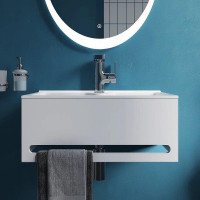 Тумба с раковиной DIWO Казань 60 РК60 подвесная цвет Белый