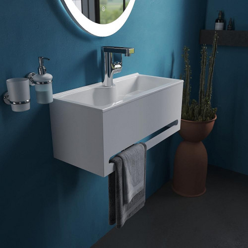 Тумба с раковиной DIWO Казань 60 РК60 подвесная цвет Белый