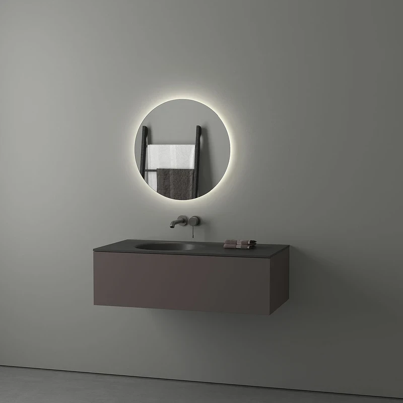 Зеркало Evoform Ledshine d60 BY 2543 с подсветкой 15 W - без выключателя - нейтральный белый свет стекло