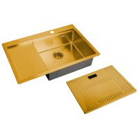 Кухонная мойка ZorG Master 78 ZM N-7852-R BRONZE с накладкой Бронза нержавеющая сталь встраиваемый