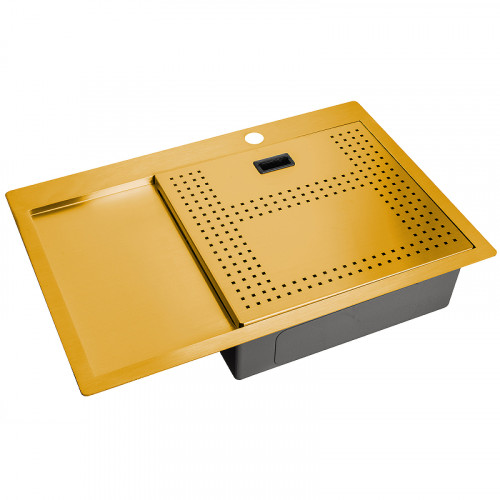 Кухонная мойка ZorG Master 78 ZM N-7852-R BRONZE с накладкой Бронза нержавеющая сталь встраиваемый