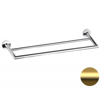 Полотенцедержатель Remer Guest GS33BG двойной цвет Золото брашированное