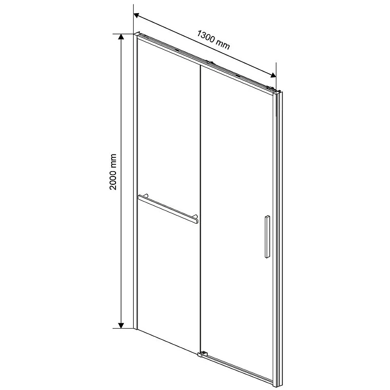 Душевая дверь Vincea Slim Soft 130 VDS-1SS130CLG профиль Брашированное золото стекло прозрачное