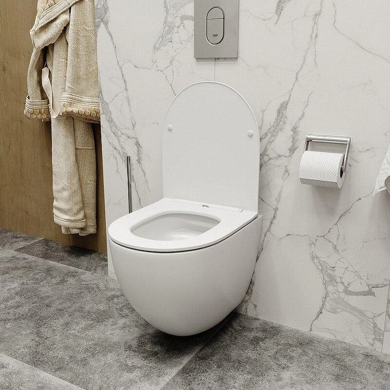 Комплект унитаза с инсталляцией Grohe Rapid SL 39182001 цвет Белый с сиденьем Микролифт и клавишей смыва цвет Хром