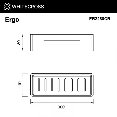 Металлическая полка Whitecross Ergo chrome ER2280CR цвет Хром