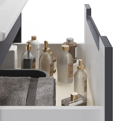 Тумба под раковину Dreja Euphoria 80 99.2016 подвесная/напольная цвет Белый матовый