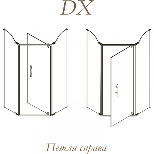 Душевой уголок Migliore Diadema Penta 90x90 24163 профиль Хром стекло прозрачное с декором