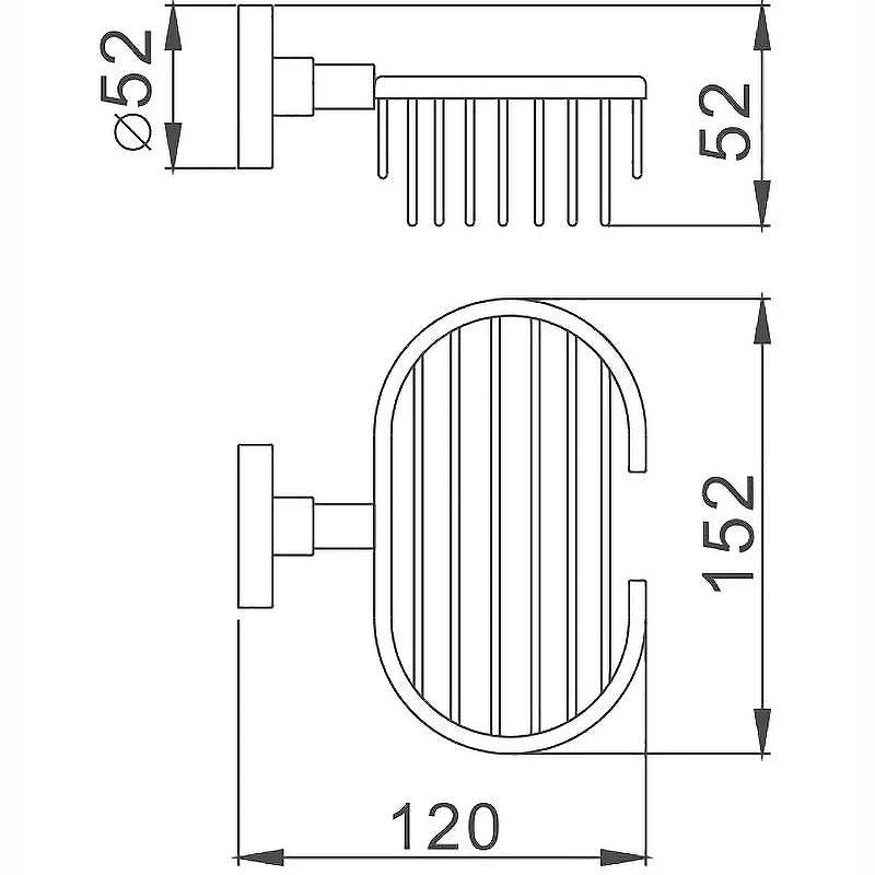 Мыльница Haiba HB1702-1 Хром