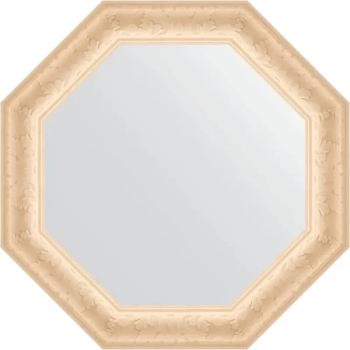 Зеркало Evoform Octagon 65х65 BY 3770 в багетной раме - Старый гипс 82 мм стекло