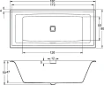 Акриловая ванна Riho Still Square 180х80 B099003005 (BR0100500K00130) LED R без гидромассажа