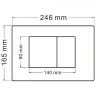 Клавиша смыва Abber AC0120MB Черная матовая