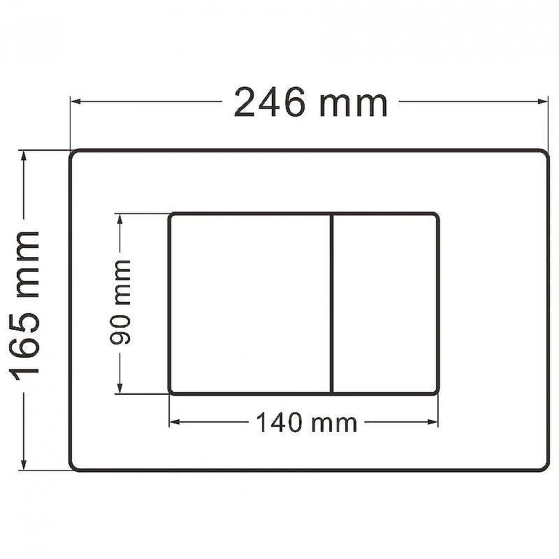 Клавиша смыва Abber AC0120MB Черная матовая