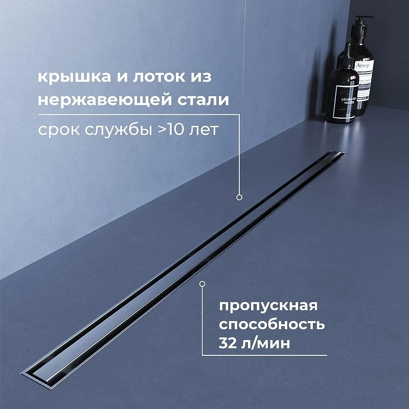Душевой лоток RGW SDR-54-60 79215460-01 с решеткой цвет Хром