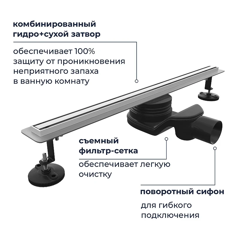 Душевой лоток RGW SDR-54-60 79215460-01 с решеткой цвет Хром