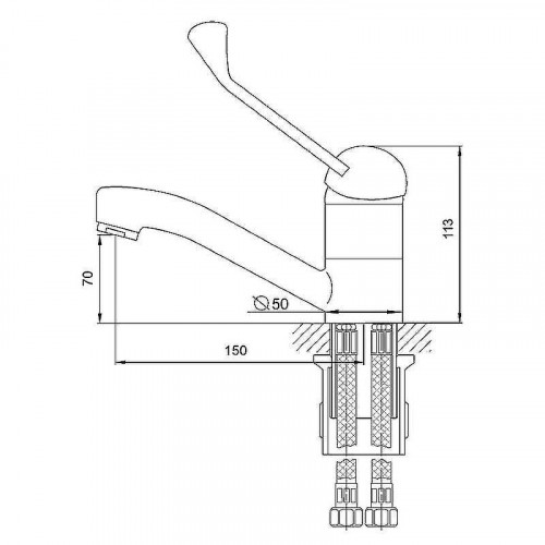 Смеситель для кухни Melodia della vita Medico MDV40810 Хром