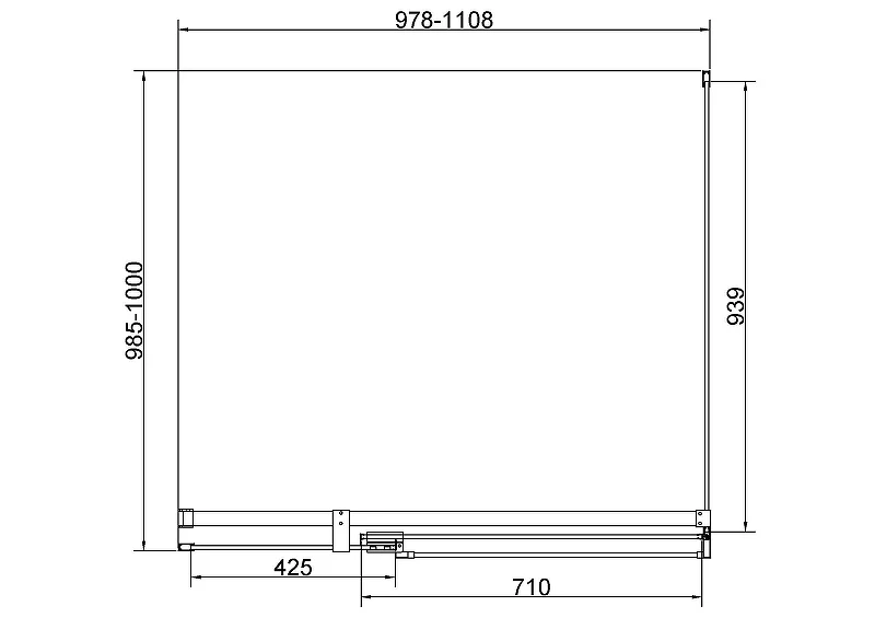 Душевой уголок Vincea Экстенза (Extenza) 110х100 VSR-4EX101110CLBN профиль Брашированный никель стекло прозрачное