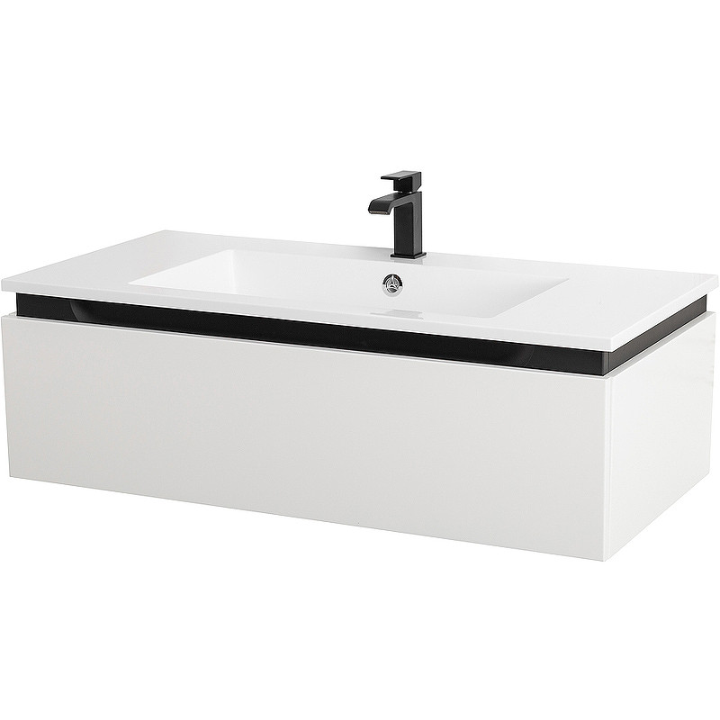 Тумба под раковину Cezares Slider 100 SLIDER-1000-1C-SO-BO подвесная Bianco Opaco МДФ / ЛДСП