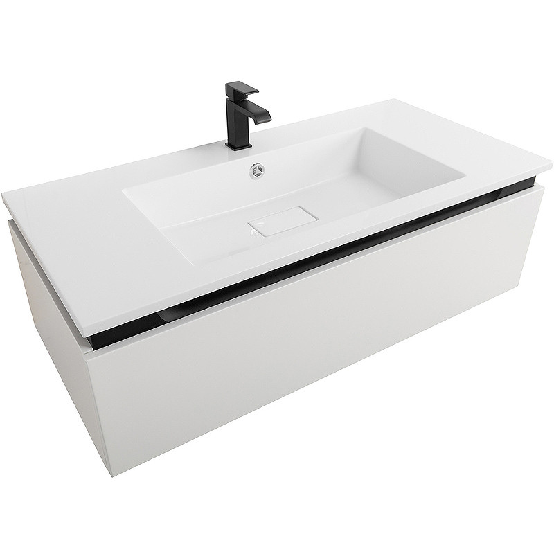 Тумба под раковину Cezares Slider 100 SLIDER-1000-1C-SO-BO подвесная Bianco Opaco МДФ / ЛДСП
