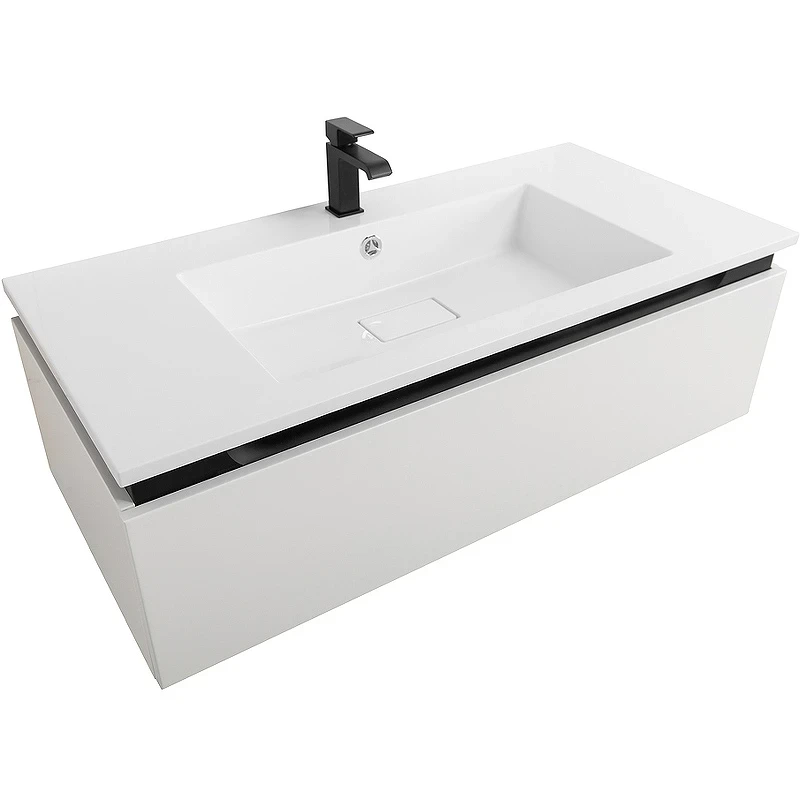 Тумба под раковину Cezares Slider 100 SLIDER-1000-1C-SO-BO подвесная Bianco Opaco МДФ / ЛДСП