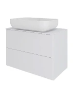 Тумба с раковиной Orange Otto 75 Ot-75TuMDF+B03-600W подвесная цвет Белый глянец