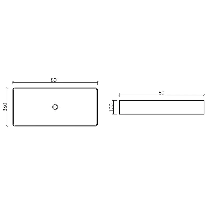 Раковина-чаша Ceramicanova Element 80 CN6072MB Черная матовая фарфор накладная