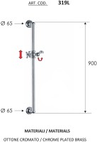 Душевая штанга Remer 319L Хром латунь на стену