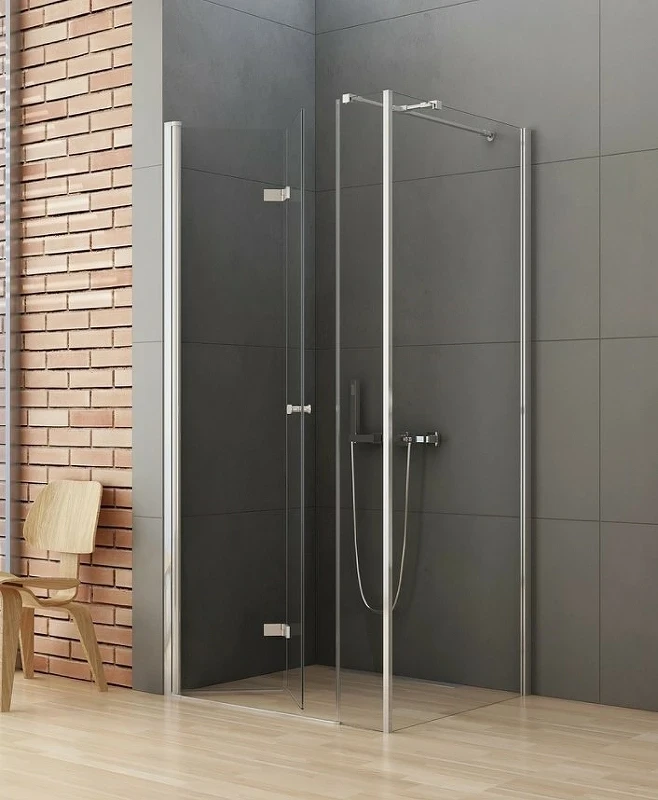 Душевой уголок New Trendy New Soleo Chrome 110x80 L K-0382 профиль Хром стекло прозрачное