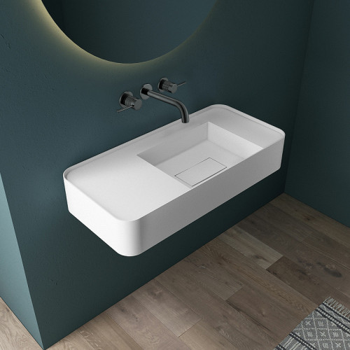 Смеситель для раковины Vincea Groove VBFW-4G1GM Вороненая сталь латунь встраиваемый