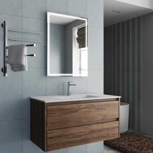 Тумба под раковину Vincea Gio 100 VMC-2G100CO подвесная цвет C.Oak