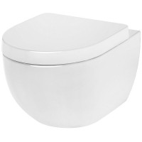 Комплект унитаза AM.PM Awe C111738WH+C117852WH с инсталляцией Grohe Rapid SL 38772001 с сиденьем Микролифт и клавишей смыва Хром фарфор подвесной