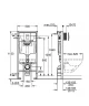 Комплект унитаза AM.PM Awe C111738WH+C117852WH с инсталляцией Grohe Rapid SL 38772001 с сиденьем Микролифт и клавишей смыва Хром фарфор подвесной