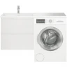 Тумба с раковиной Creto Cafor 130 L 19-W130L подвесная Белый глянец МДФ / ЛДСП