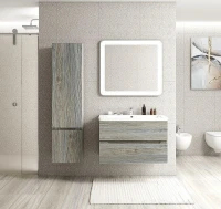 Шкаф пенал Art&Max Techno 40 L AM-Techno-1600-AC-SO-LW635-L подвесной цвет Сосна