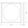 Зеркало Defesto Eclipce 60х60 DF 2221S с подсветкой 12W-4500К/в багетной раме/Сенсорный выключатель/Нейтральный белый свет/Черная рама