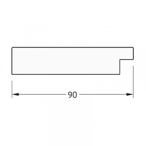 Зеркало Evoform Exclusive 146х61 BY 1170 с фацетом в багетной раме - Алюминий 90 мм стекло