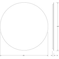 Зеркало Defesto Opti 80x80 DF 2845R с подсветкой 25W-4500К/ИК - выключатель/Нейтральный белый свет