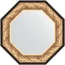 Зеркало Evoform Octagon 65x65 BY 7380 в багетной раме - Барокко золото 106 мм стекло