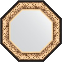 Зеркало Evoform Octagon 65x65 BY 7380 в багетной раме - Барокко золото 106 мм стекло