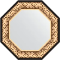 Зеркало Evoform Octagon 65x65 BY 7380 в багетной раме - Барокко золото 106 мм стекло