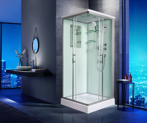 Душевая кабина WeltWasser WW500 Laine 1004 100x100 10000003269 профиль Хром стекло прозрачное