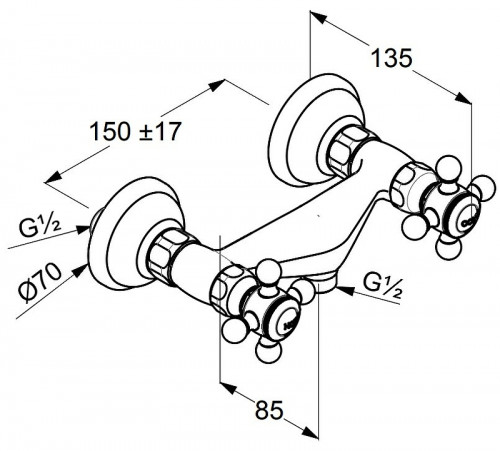 Смеситель для душа Kludi Adlon 516104520 Золото 23 карат