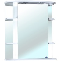 Зеркальный шкаф Bellezza Магнолия 65 L 4612710002012 с подсветкой Белый МДФ / ЛДСП, стекло
