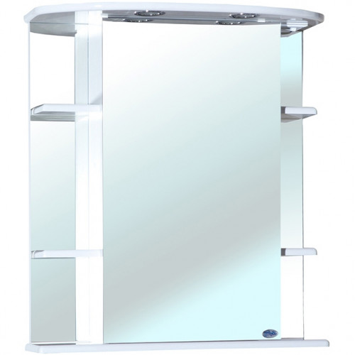 Зеркальный шкаф Bellezza Магнолия 65 L 4612710002012 с подсветкой Белый МДФ / ЛДСП, стекло